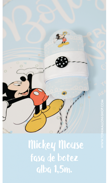 Trusou botez cu Mickey Mouse broderie customizata Mickey Baby Blue 8
